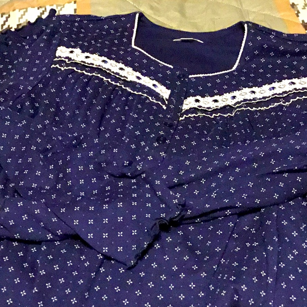 Navy cotton night gown